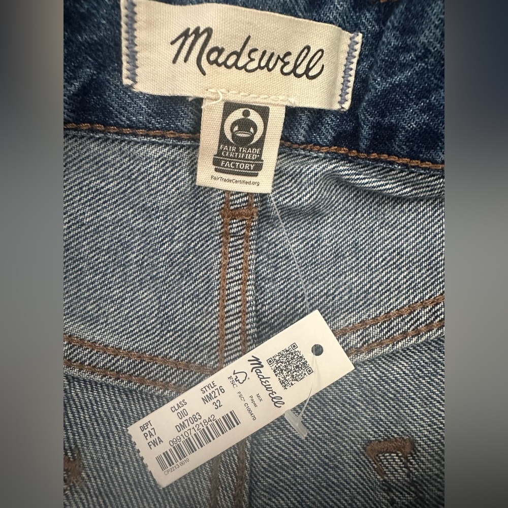 New with tags! Madewell Women’s Curvy Superwide Wide Jeans size 32 - Picture 8 of 9